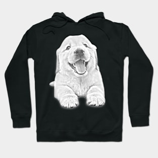 Puppy Golden Retriever Sketch Hoodie